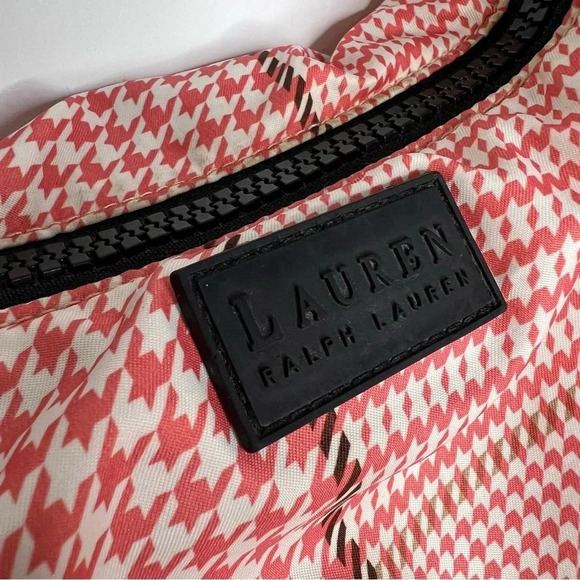 Ralph Lauren Y2K Houndstooth Nylon Mini Buckle Clasp Shoulder Bag Purse - Picture 9 of 10